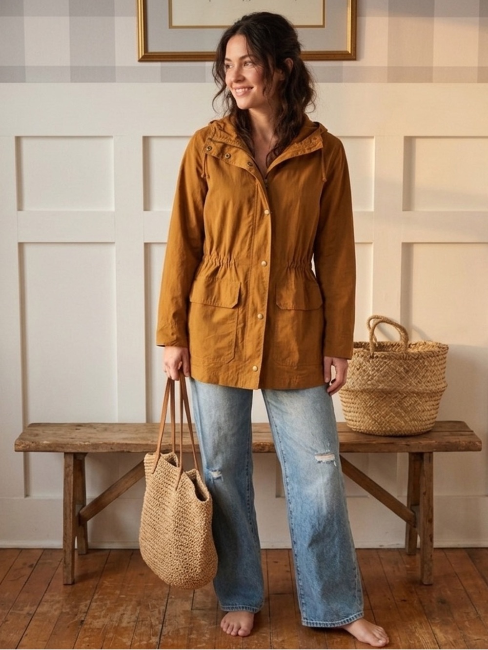 Madewell Tan Utility Farm Jacket Size Small